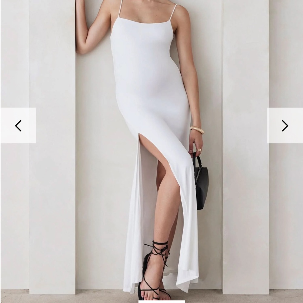 White Maxi Dress with Spaghetti Straps